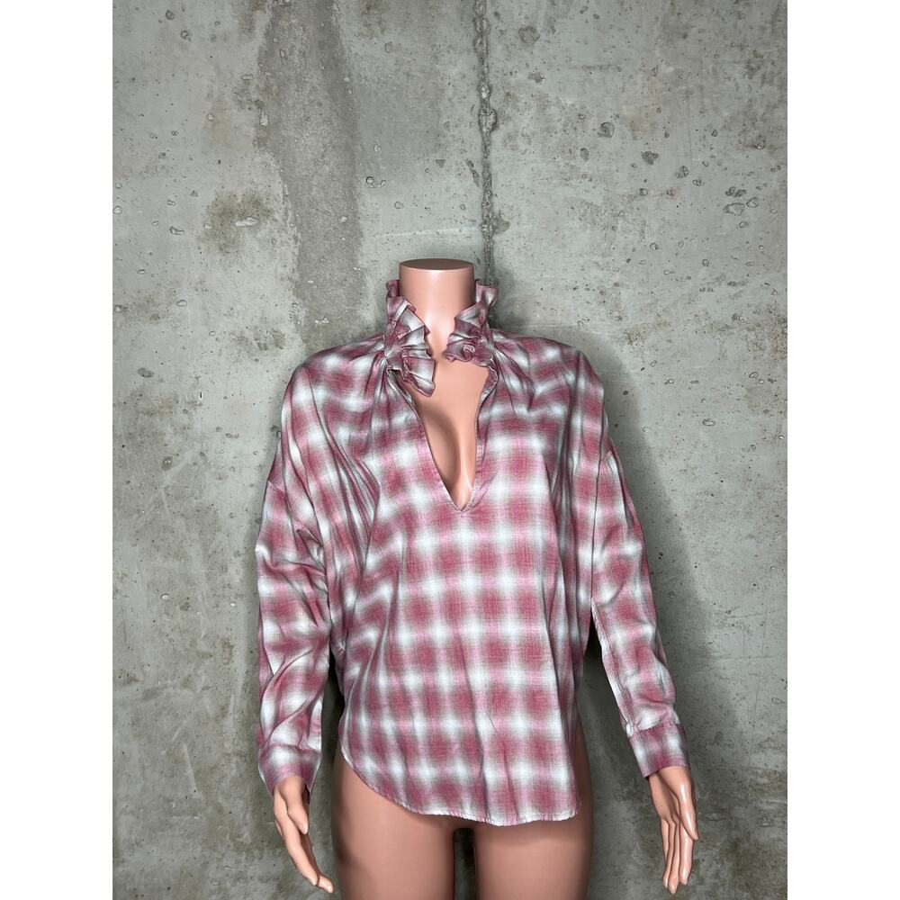 A Shirt Thing V-Neck Pink Blouse Sz.P/S